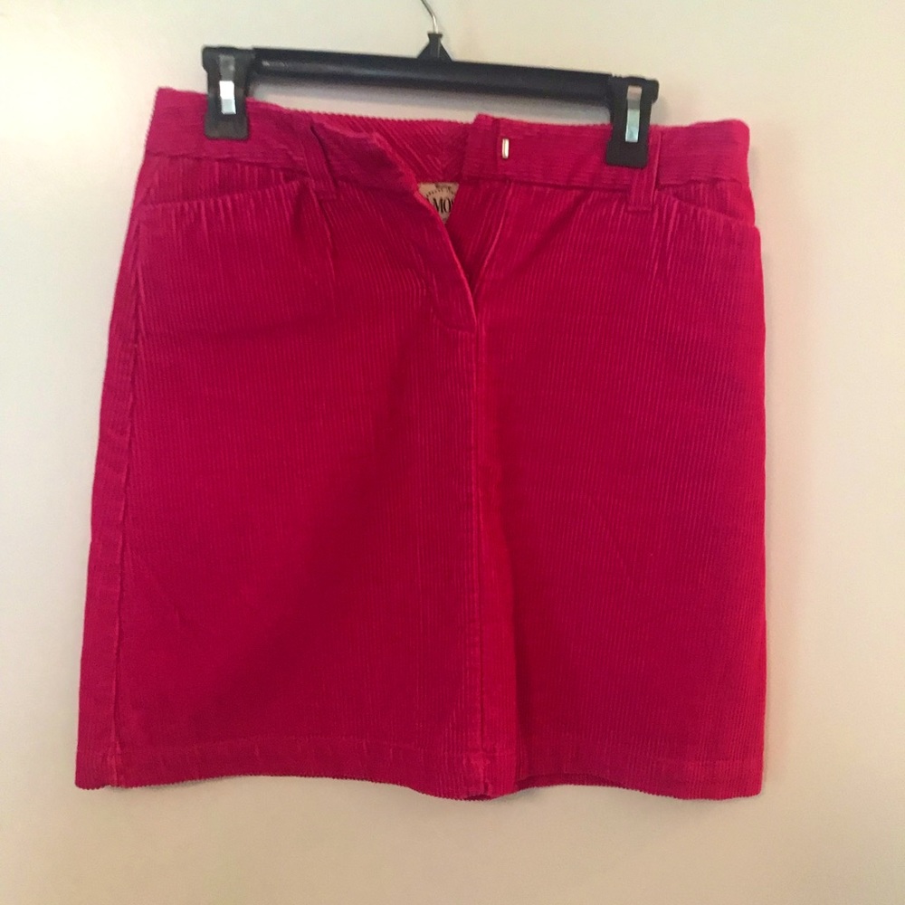 Vintage Y2K B. Moss Hot Pink corduroy skirt, women’s size 6
